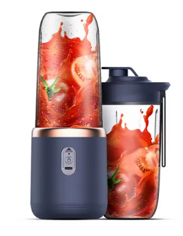 Portable Electric Juicer Blender | 6 Blades, 400ml, USB-C Charging & 2 Cups
