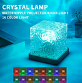 Crystal Water Ripple Cube Lamp – 16 Colour RGB Night Light